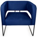 Ver imagem 5 de Poltrona Decorativa Scarlett Base Aço Preto Veludo Azul Royal - Nexta Casa