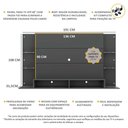 Ver imagem 4 de Painel com Suporte TV 60" Nairóbi Multimóveis V3071 Grafite