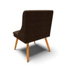 Ver imagem 5 de Cadeira Poltrona Decorativa Liz Suede Marrom Rato - D'Rossi