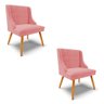Kit 2 Cadeira Poltrona Decorativa Liz Suede Rose – D'Rossi - 1