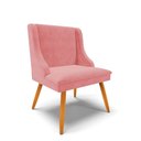 Ver imagem 3 de Kit 2 Cadeira Poltrona Decorativa Liz Suede Rose – D'Rossi