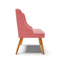 Ver imagem 5 de Kit 2 Cadeira Poltrona Decorativa Liz Suede Rose – D'Rossi