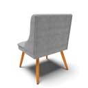 Ver imagem 5 de Cadeira Poltrona Decorativa Liz Suede Cinza – D'Rossi