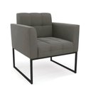 Ver imagem 6 de Poltrona Sala e Puff Decorativo Industrial Elisa Suede Grafite D03 - D’Rossi