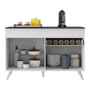 Ver imagem 4 de Balcão Cozinha 120cm 2 Portas 1 Gaveta Veneza Multimóveis V3680 Branco