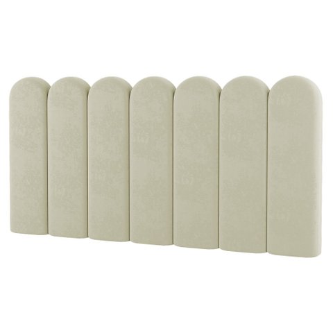 Painel Cabeceira Cama Box Casal Queen Size Lana 160cm Sintético Bege - Desk Design