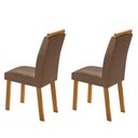 Ver imagem 4 de Conjunto 2 Cadeiras Celine MDF Estofadas em Veludo Capuccino Naturalle Moderna