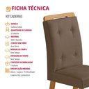 Ver imagem 5 de Conjunto 2 Cadeiras Celine MDF Estofadas em Veludo Capuccino Naturalle Moderna