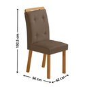 Ver imagem 2 de Conjunto 2 Cadeiras Celine MDF Estofadas em Veludo Capuccino Naturalle Moderna