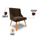 Ver imagem 6 de Cadeira Poltrona Decorativa Liz Suede Marrom – D'Rossi