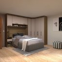 Ver imagem 2 de Quarto Modulado Casal de Canto 6 Peças 8 Portas Paris Luciane - Avelã/cinnamon