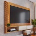 Ver imagem 1 de Estante Painel Home Suspenso Tv 65 Polegadas com Iluminação 1.657.a0 Egeu Colibri