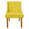 Kit 2 Cadeira Poltrona Decorativa Liz Suede Amarelo - D'Rossi - 4