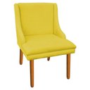Ver imagem 2 de Kit 2 Cadeira Poltrona Decorativa Liz Suede Amarelo - D'rossi