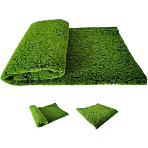 Placa Tapete de Musgo Verde Artificial Decoração 100cm
