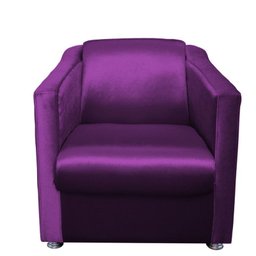 Kit 2 Poltronas Decorativa Tilla para Sala e Recepção Acetinado Roxo - D'Rossi - 3
