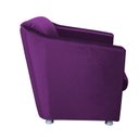 Ver imagem 4 de Kit 2 Poltronas Decorativa Tilla para Sala e Recepção Acetinado Roxo - D'Rossi