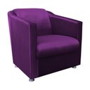 Ver imagem 2 de Kit 2 Poltronas Decorativa Tilla para Sala e Recepção Acetinado Roxo - D'Rossi