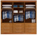 Ver imagem 2 de Guarda-roupa Casal 3 Portas Espelho 9 Gavetas 2,11m - Turim-nature/off - Bianchi Móveis