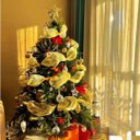 Ver imagem 2 de Kit 3 Telas Decorativa Fita Malha Tule Dourado Natal 25cm x 5 Metros - Magizi