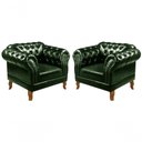 Ver imagem 1 de Conjunto 2 Poltronas Dom Pedro Couríssimo Pés Torneados Verde 075 Bella Decor
