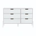 Ver imagem 3 de Cômoda 6 Gavetas Veneza em Madeira Branco 119x40x76 cm Marin