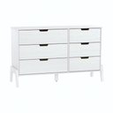 Ver imagem 1 de Cômoda 6 Gavetas Veneza em Madeira Branco 119x40x76 cm Marin