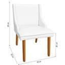 Ver imagem 3 de Kit 2 Cadeira Poltrona Decorativa Liz Corino Branco - D'Rossi