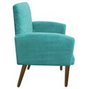 Ver imagem 4 de Kit 2 Poltronas Decorativa Veronês para Sala e Recepção Suede Azul Turquesa - D'Rossi
