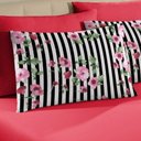 Ver imagem 2 de Jogo de Cama Portallar Solteiro Malha 2 Peças Linha Casa Classic Rose Rosa