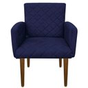 Ver imagem 2 de Poltrona Decorativa Veronês para Sala e Recepção Suede Azul Marinho - D'Rossi