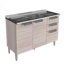 Ver imagem 1 de Balcão para Cozinha 3 Portas 2 Gavetas com Pia IG3G2-120 Jazz Itatiaia