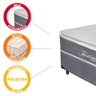 Cama Box Queen Colchão Molas Ensacadas com Euro IN Turim Cinza Bordado 158x198x58cm - 18