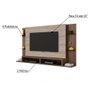Painel Suspenso Malbec para TV 55 4 Prateleiras - Malte - 3