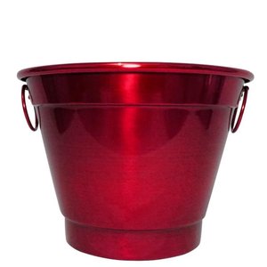 Balde de Gelo e Cerveja Térmico em Alumínio 6,5L Bbq - Vermelho Red