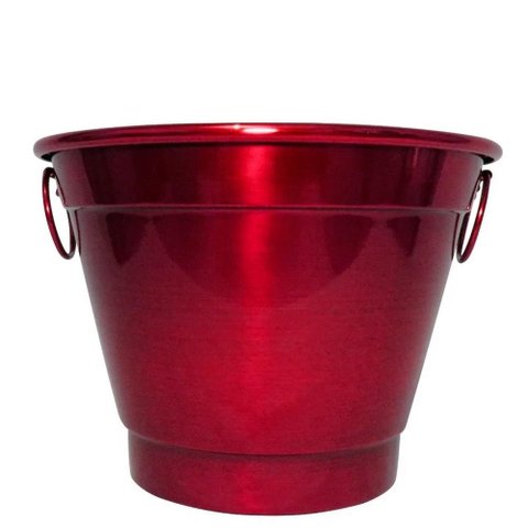 Balde de Gelo e Cerveja Térmico em Alumínio 6,5L Bbq - Vermelho Red