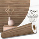 Ver imagem 3 de Papel de Parede Adesivo Vinílico Imitação Madeira Rústica Lavável para Quartos, Salas e Escritórios