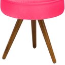 Ver imagem 4 de Kit 2 Puff Decorativo Julia Redondo Suede Rosa Barbie
