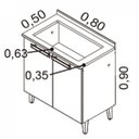 Ver imagem 4 de Balcão para Cooktop 5 Bocas 2 Portas com Tampo Jazz Itatiaia