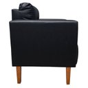 Ver imagem 3 de Poltrona Decorativa Lívia Para Sala e Recepção Corino Preto - D'Rossi