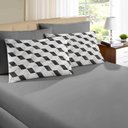 Ver imagem 1 de Jogo de Cama Portallar Casal Malha 3 Peças Linha Casa Carrara Cinza