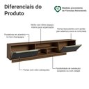 Ver imagem 4 de Rack Suspenso para Tv até 80 Polegadas 218 Cm 2 Portas Rustic/preto Lux Madesa