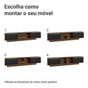 Ver imagem 6 de Rack Suspenso para Tv até 80 Polegadas 218 Cm 2 Portas Rustic/preto Lux Madesa
