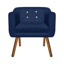 Ver imagem 2 de Poltrona Decorativa Julia Suede Azul Marinho com Strass - D'Rossi