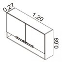 Ver imagem 3 de Armário Aéreo 2 Portas com Nicho Jazz Itatiaia