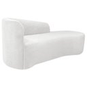 Ver imagem 4 de Recamier Curvo Orgânico 140cm 2 Lugares Lado Direito para Sala Estar Bouclé Paris