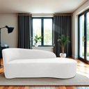 Ver imagem 1 de Recamier Curvo Orgânico 140cm 2 Lugares Lado Direito para Sala Estar Bouclé Paris