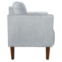 Ver imagem 4 de Kit 2 Poltrona Decorativa Lívia para Sala e Recepção Suede Cinza - D'Rossi