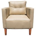 Ver imagem 3 de Kit 2 Poltronas Decorativa Lívia para Sala e Recepção Corino Bege - D'Rossi