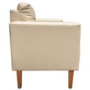 Ver imagem 4 de Kit 2 Poltronas Decorativa Lívia para Sala e Recepção Corino Bege - D'Rossi